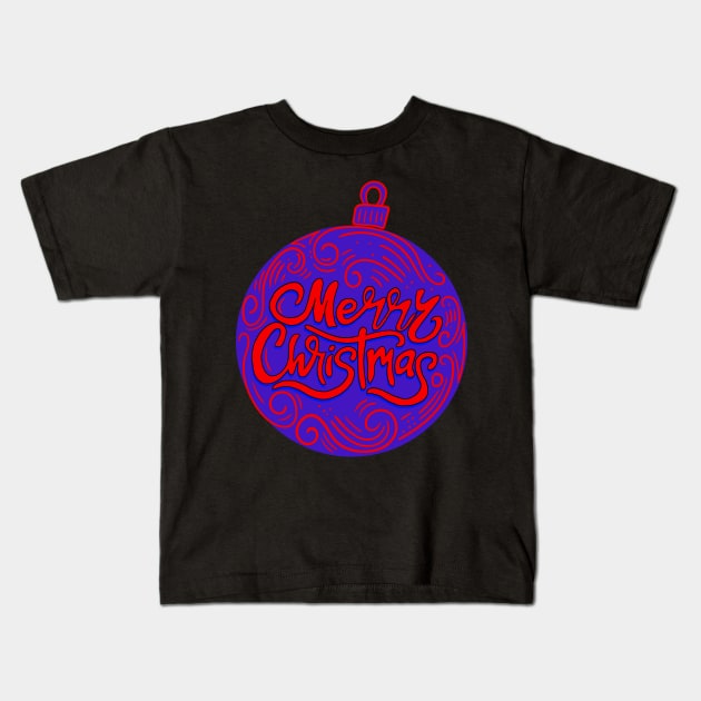 merry christmas santa bell Kids T-Shirt by wahyuart21